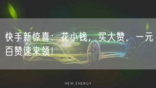 快手新惊喜：花小钱，买大赞，一元百赞速来领！