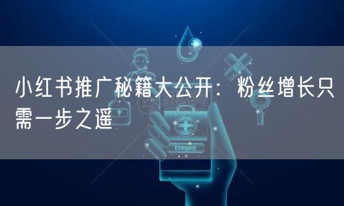 小红书推广秘籍大公开：粉丝增长只需一步之遥