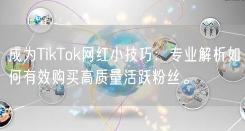 成为TikTok网红小技巧：专业解析如何有效购买高质量活跃粉丝。