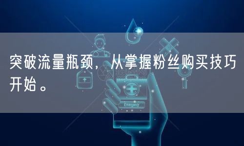 突破流量瓶颈，从掌握粉丝购买技巧开始。