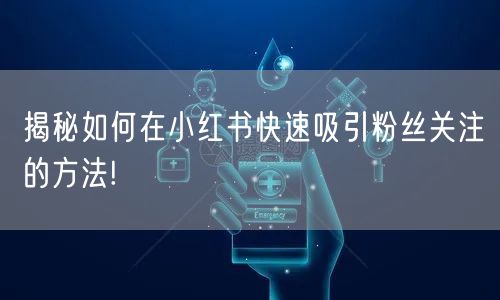 揭秘如何在小红书快速吸引粉丝关注的方法!