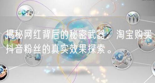 揭秘网红背后的秘密武器：淘宝购买抖音粉丝的真实效果探索。