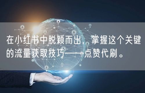 在小红书中脱颖而出，掌握这个关键的流量获取技巧——点赞代刷。