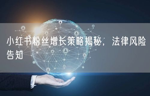 小红书粉丝增长策略揭秘，法律风险告知