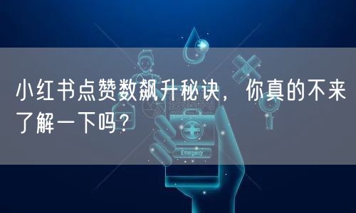 小红书点赞数飙升秘诀，你真的不来了解一下吗？